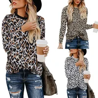 

Ecoparty Autumn New Leopard Print Women's T-shirt O-neck Zebra Tops Graphic Women mujeres 2019 Long Sleeve Shirt Women