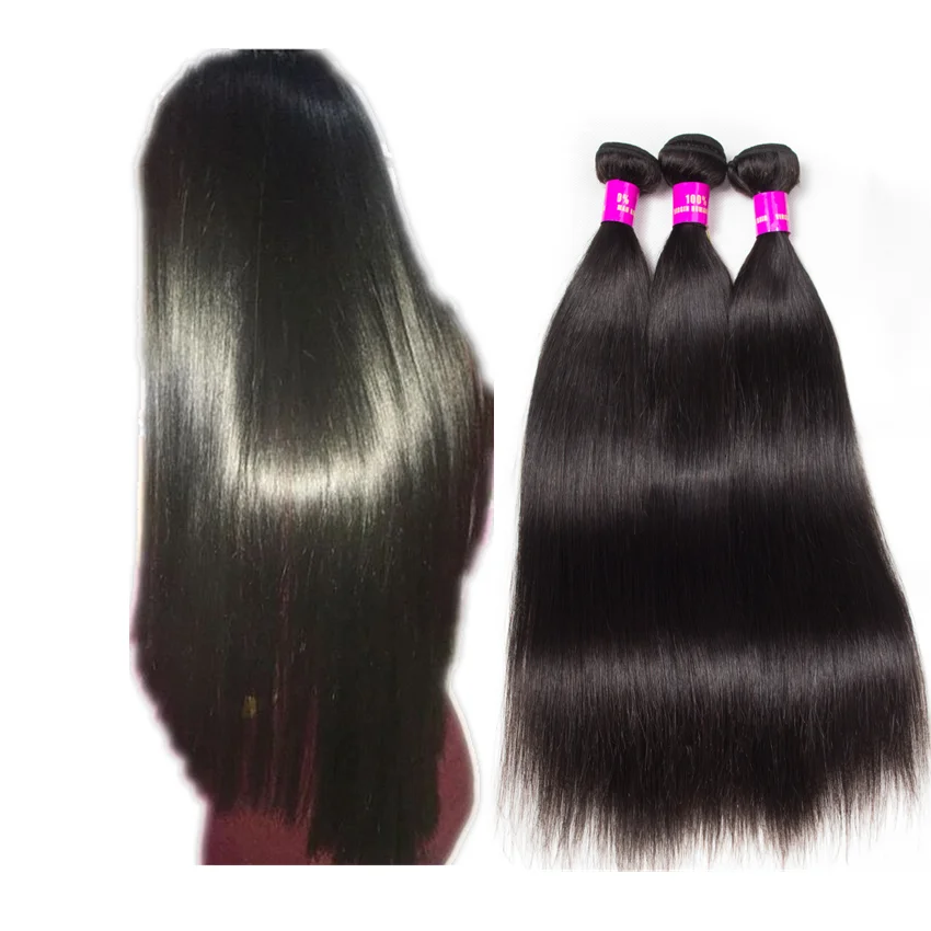 

Best Selling 8-30 inch 10A Mink Brazilian Hair Bundles Unprocessed Virgin Cuticle Aligned Human Hair Bundles With Closure, Natural color