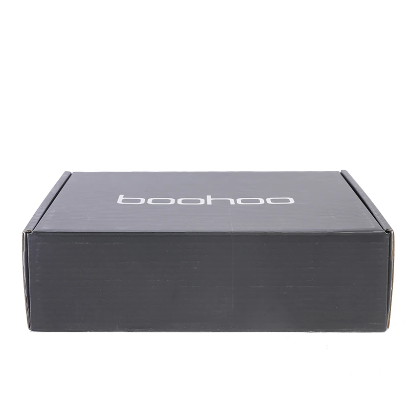 

wholesale custom big black shoe shipping boxes with with tear strip logo packaging