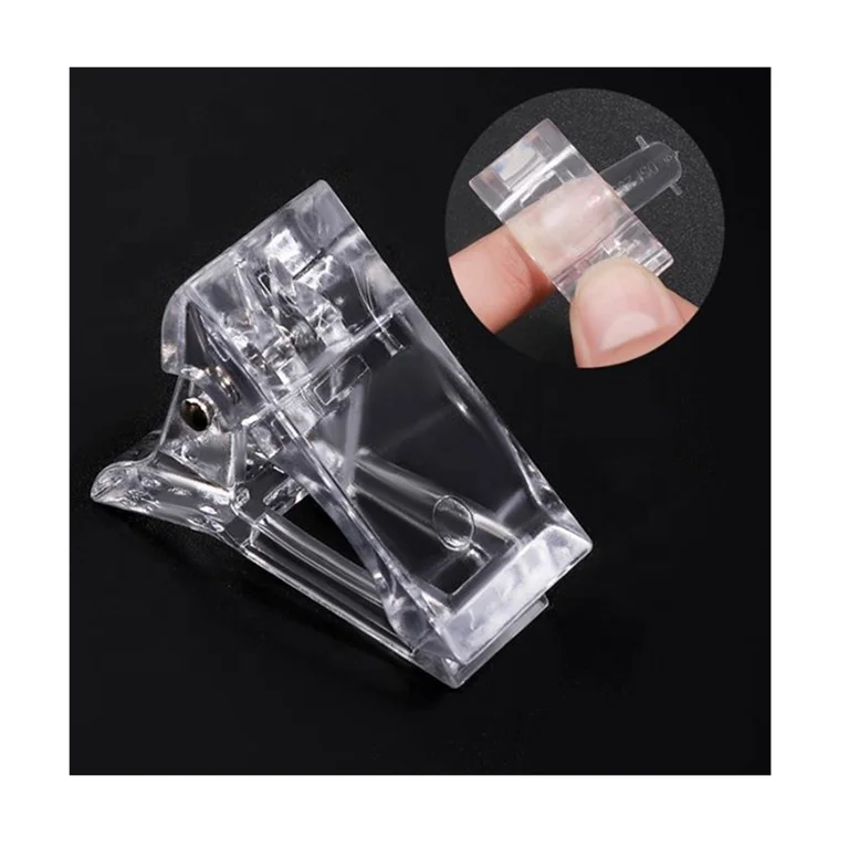 

Practical False Nails Clamp Nail Tips Clip Transparent Finger Poly Quick Building Gel Extension Nails Art Manicure Tool