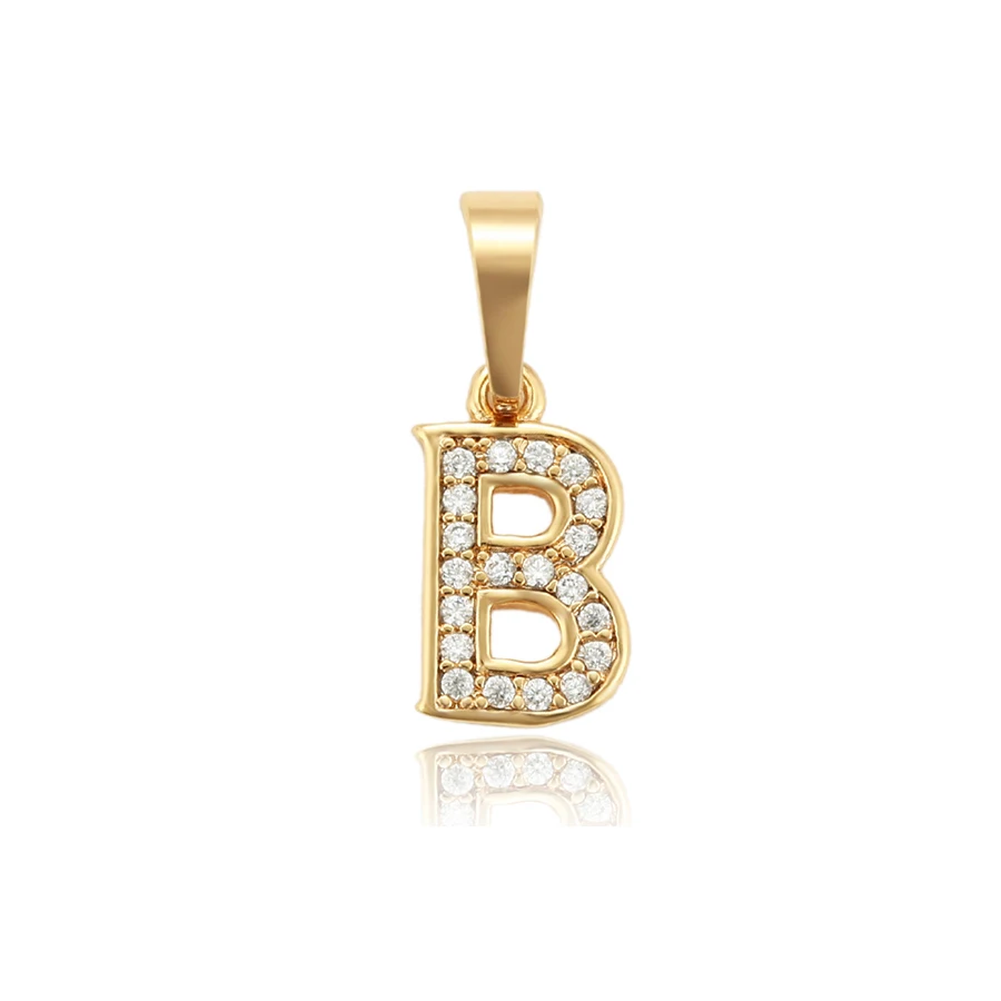 

34254 Xuping new fashion Hip Hop Wholesale Letter B Pendant jewelry, White