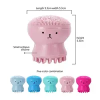 

2019 Amazon Cute Octopus Shape face silicone facial cleansing brush