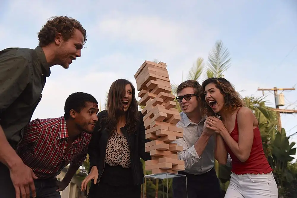 
Wholesale Custom Logo Wooden Jenga Giant Tower Game Toy 54 Hardwood Blocks Wood Craft 3+ Feet 