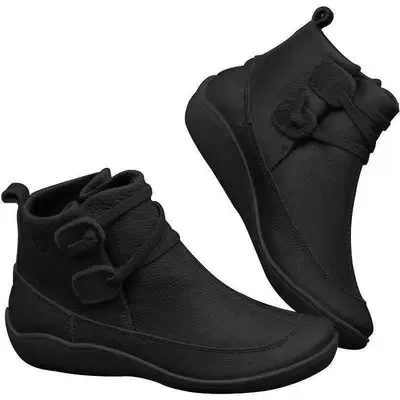 

Women Boots Fashion Rubber Pu Casual Round Toe Slip-on Women Boot Shoes New Winter 2022 Chaussure Zapatos Mujer, Red, black, blue, brown, gray
