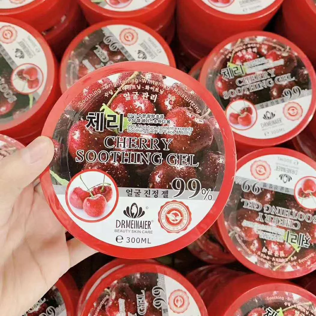 

natural plant extract cherry skin care smoothing gel korean soothing gel, Transparent