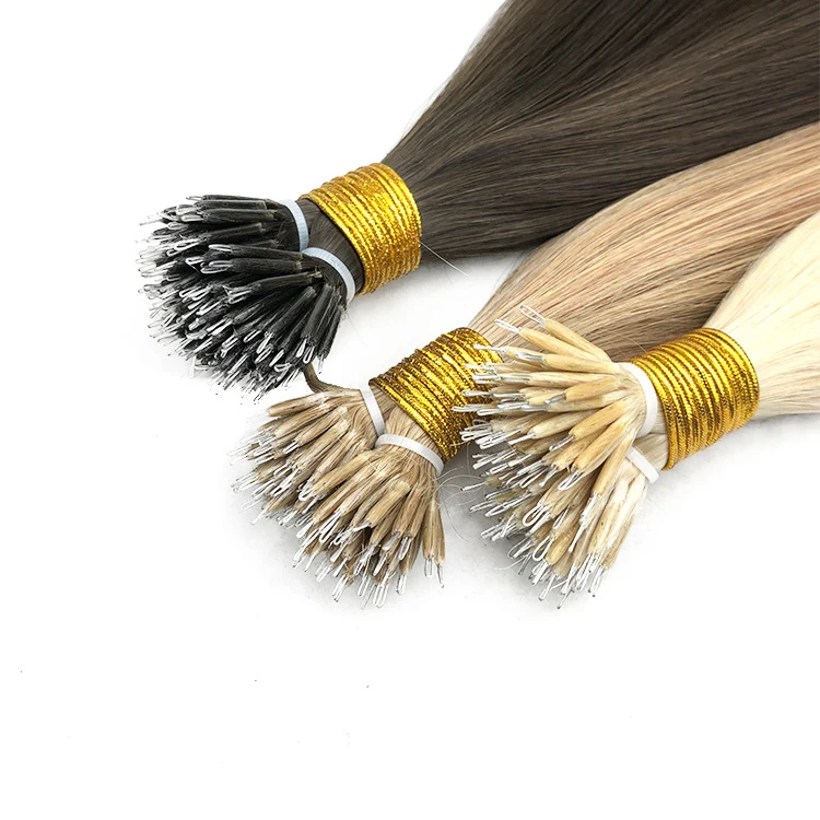 

Wholesale Cheap Price Human Hair Weave Bundles Nano Ring Hair Extensions
