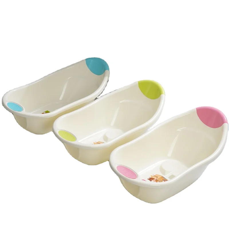 

Premium Portable Newborn Bathtub Cartoon Plastic Baby Bath Tub Set With Stand, Blue,green,pink