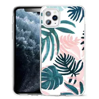 

Floral Case for iPhone 11 Pro, Flower Leaf Pattern Slim Girly Protective Case with Soft TPU Bumper Back Cover For iPhone 11