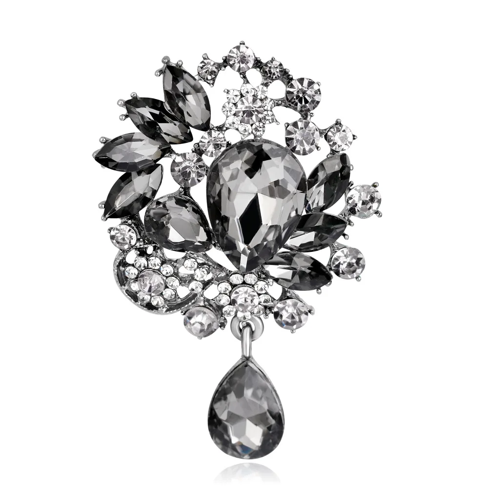 

ROMANTIC New Fashion Rhinestone Brooch Wedding Garment crystal brooch Pin