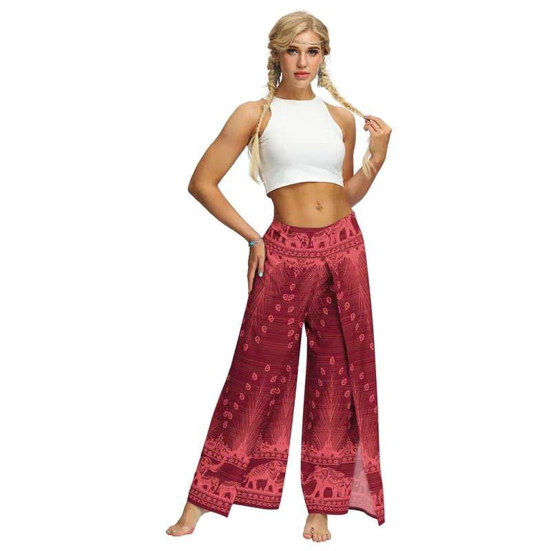 

Wholesale Digital Printing Casual Pants Women Street Trend Drape Comfortable Sports Yoga Wide-leg Pant, As listed or as your require