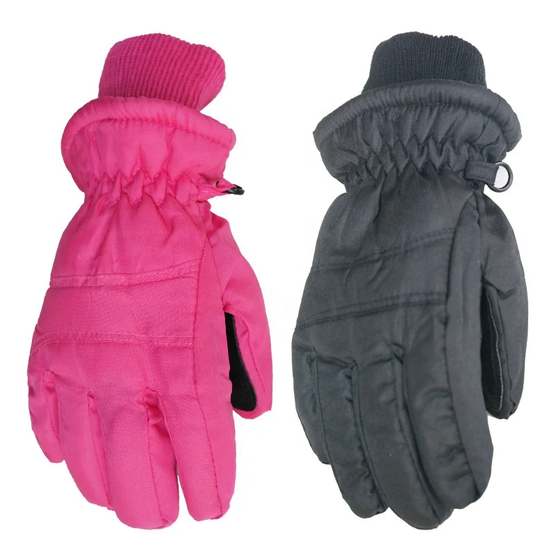 

Winter Warm women Snow Mittens Waterproof Skiing Breathable Air  Outdoor custom Skiing mittens gloves, Pink, black