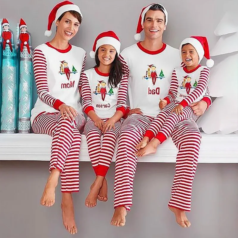 

2021 New Matching Family Christmas Long Sleeve Top And Pants Pyjamas Set, 1 colors