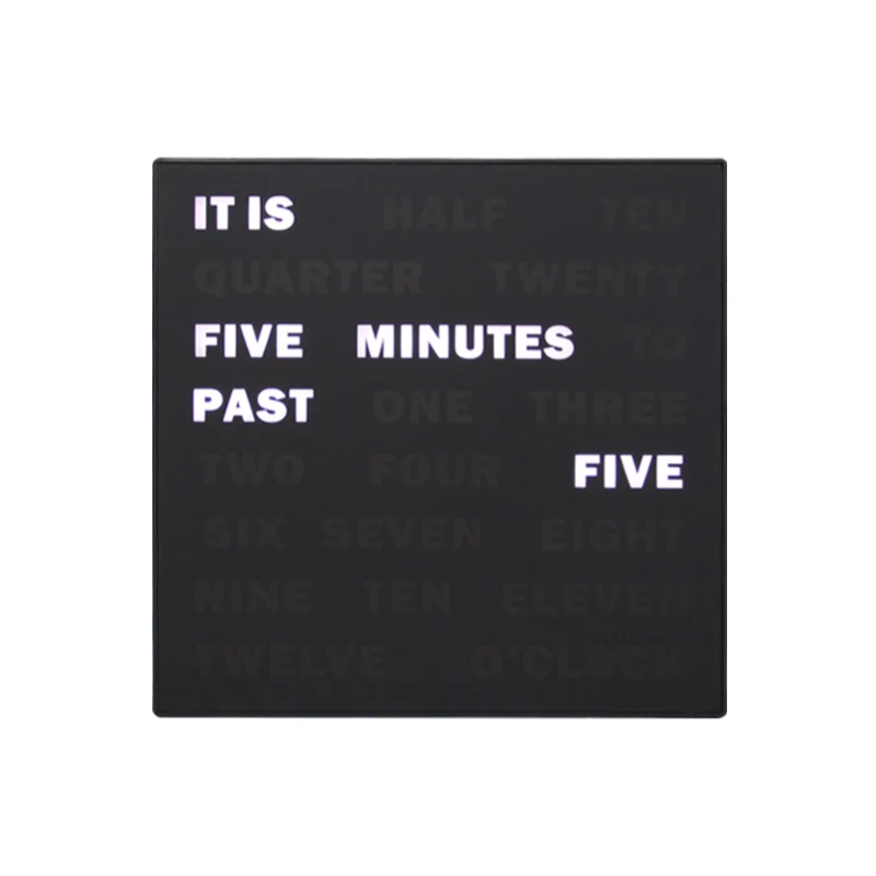 

CHEETIE Simple Design Decorative Text Display Wall Clock LED Word Clock for Home