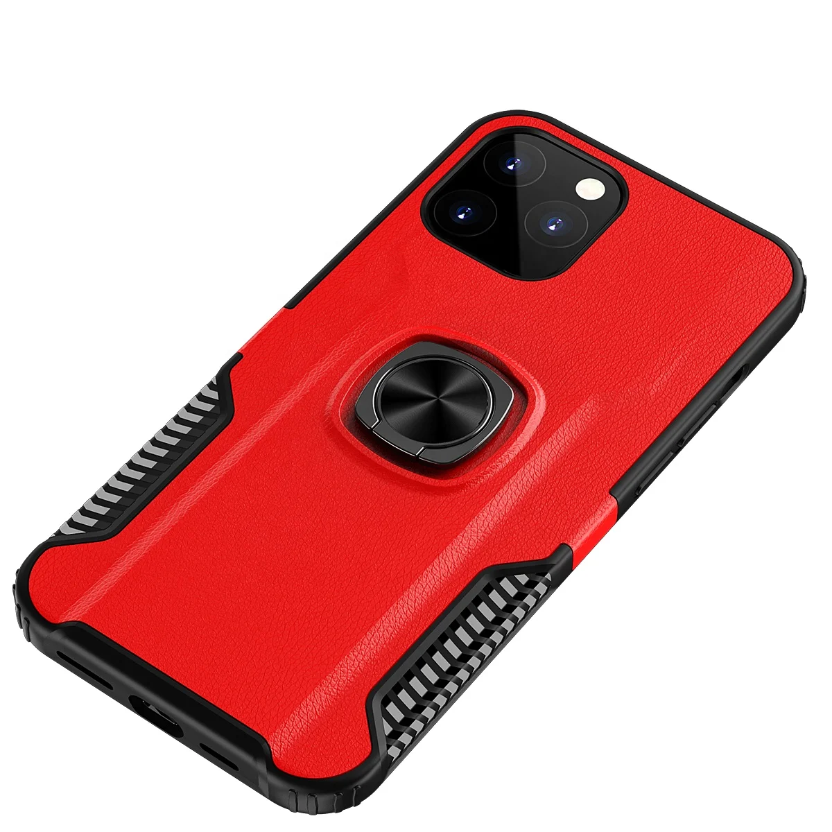 

Shockproof TPU PC Strong Magnetic Metal Ring Stand Slim Protection Mobile Phone Case Cover for iPhone 12/12 Pro/12 Pro Max, Multiple colors