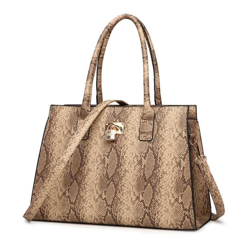 

HONGRUI African bags girls satchel bag handbag snakeskin bag, Red,khaki,brown,gray