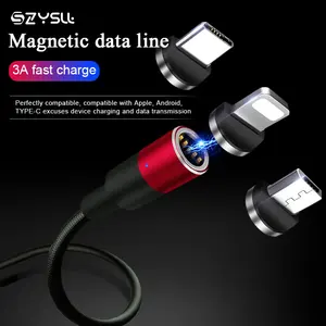 1m 3 1 Magnetic USB Charging Cable LED