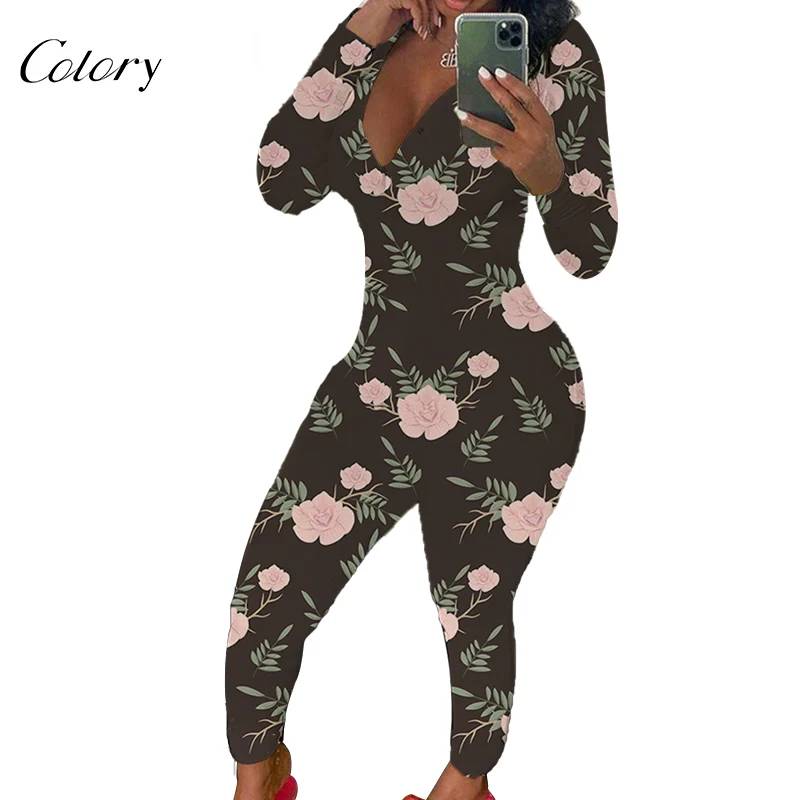

Colory Black Girl Pajamas Customize Jumpsuit Shorts With Logo Flower Printed, Picture shows
