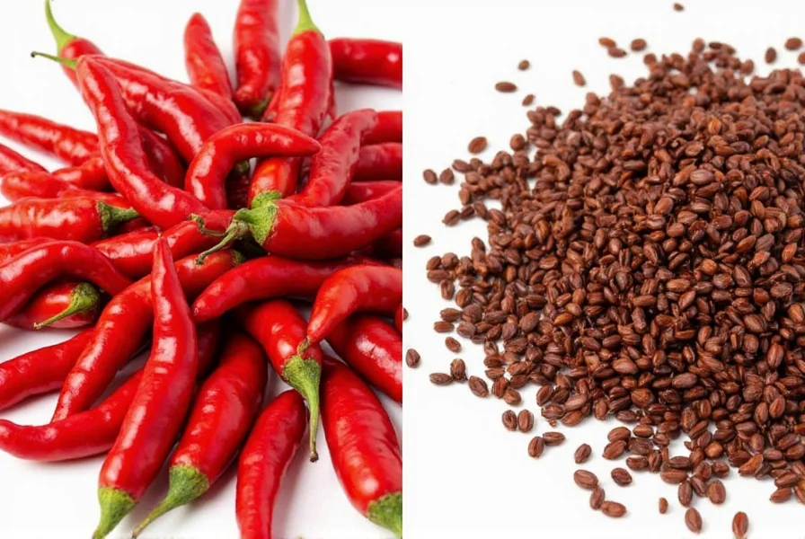 Chile Puya vs Guajillo comparison on wooden table
