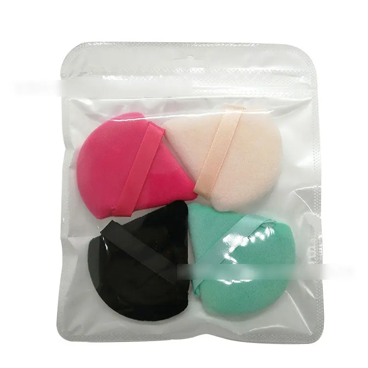 

1-17-27 triangle cosmetic beauty face makeup foundation powder puffs, Multipal colours