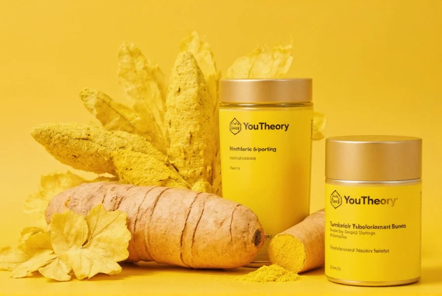 Turmeric root and supplement capsules showing curcumin absorption comparison