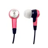 China Electronics Item Stereo Plastic in Ear Earphone with Mic Red and Black Match Earbuds