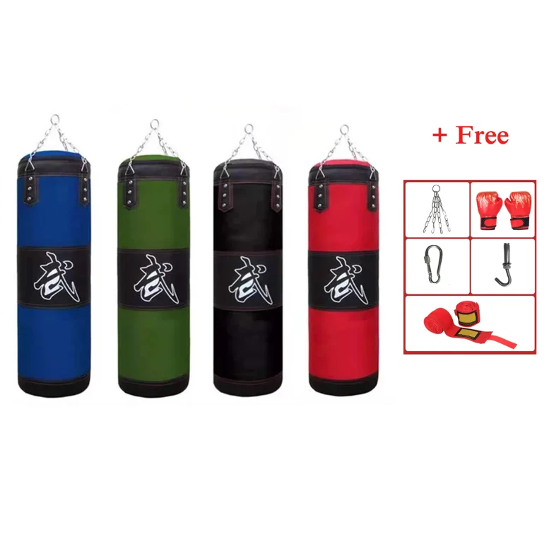 

Sac De Boxe Training MMA 2ft 6ft Punching Bag Mini Unfilled Hanger Boxing Bag Set, Red green black blue