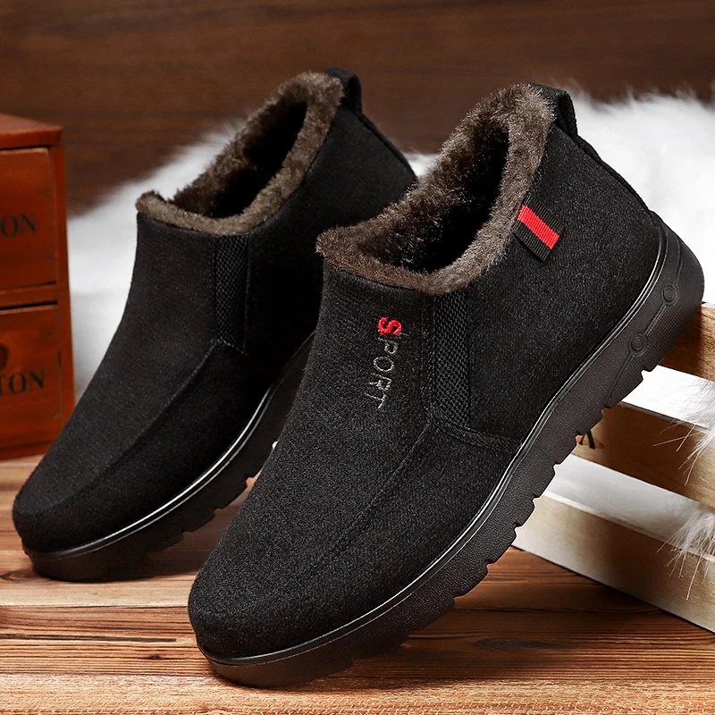 

Men's fashion warm boots snow outdoor boots padded continuous warm men's casual shoes, Colorful