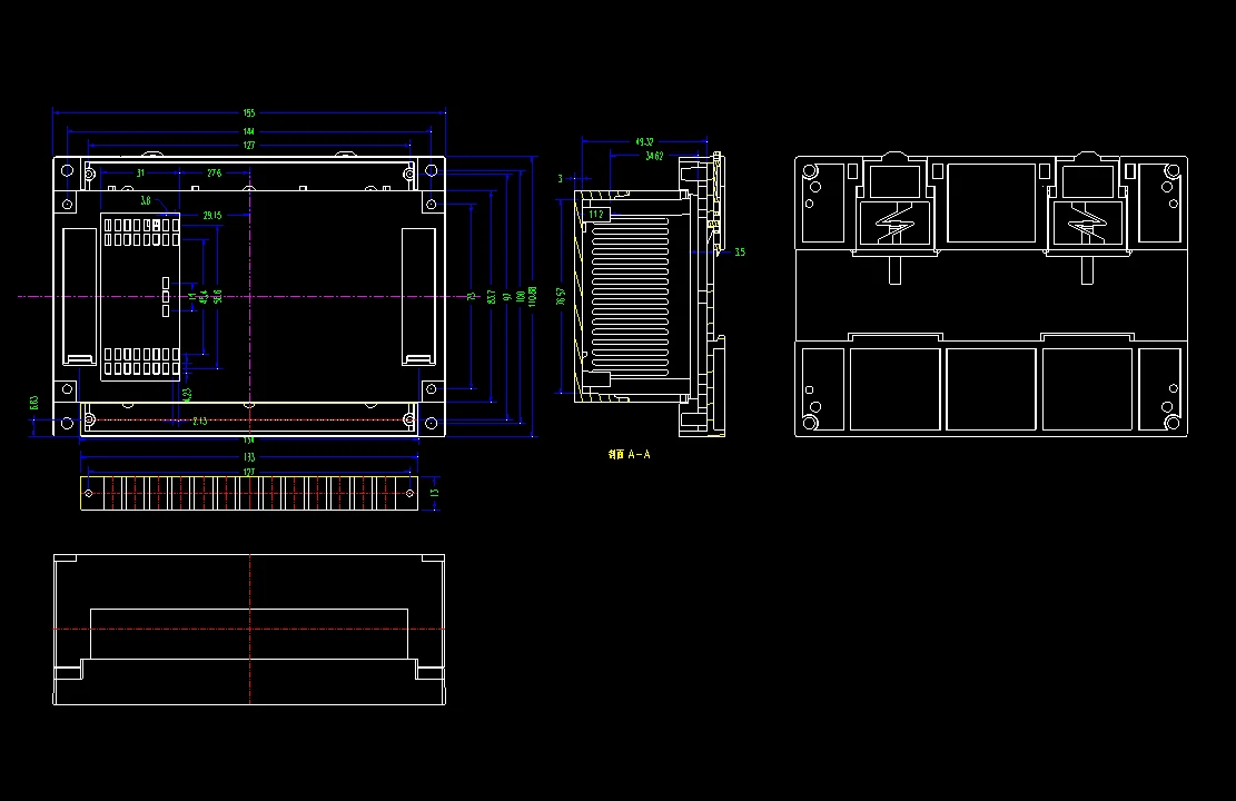 Industrial PLC Plastic Shell Control Housing Box Project Case Din Rail ...