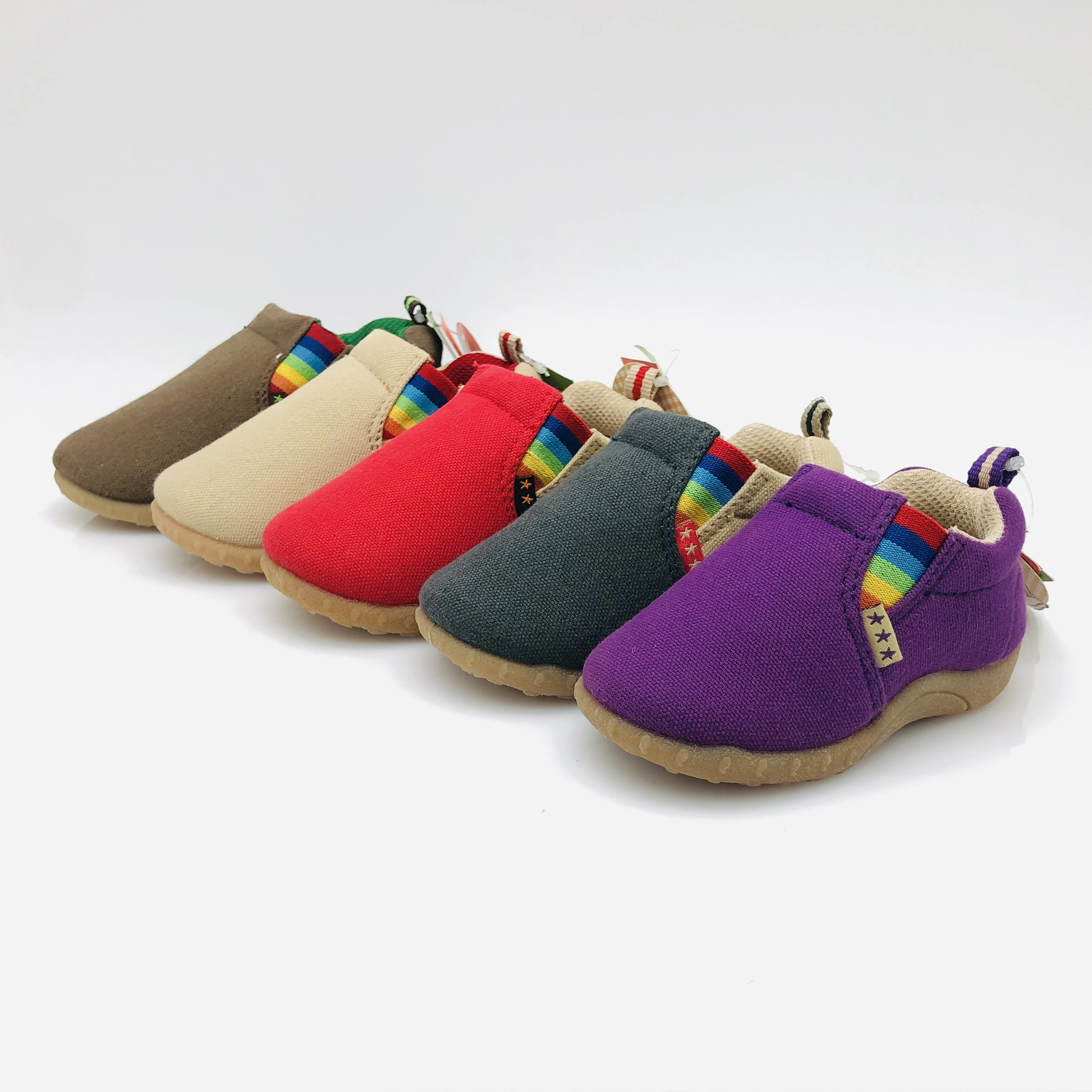 

Original Factory Cheap Kids Footwear Canvas Shoes Spring Autumn Baby Shoes Breathable Slip-on Children's Casual Shoes, Grey purple red beige coffee