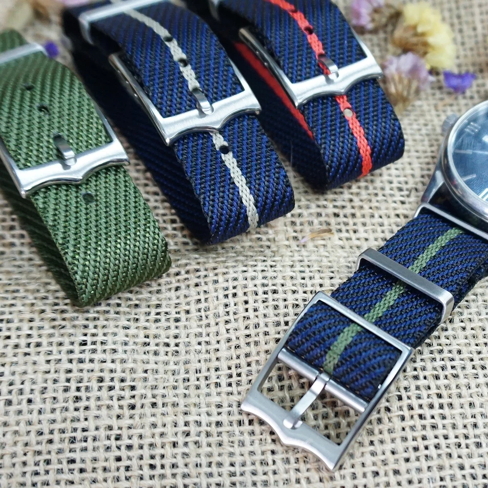 

JUELONG NATO Watch Strap 20mm 22mm Nylon Replacement Bracelet Watch Strap Adjustable Nylon Watch Band Single Pass Style, As our color chart/custom