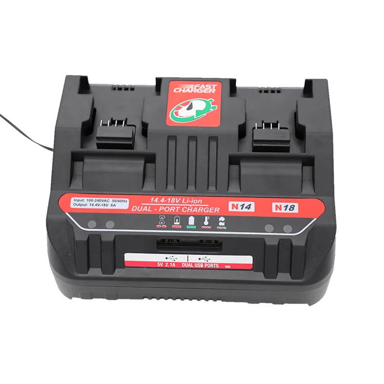 

Dual charger Compatible with Milwaukees Li-ion battery 18V N18
