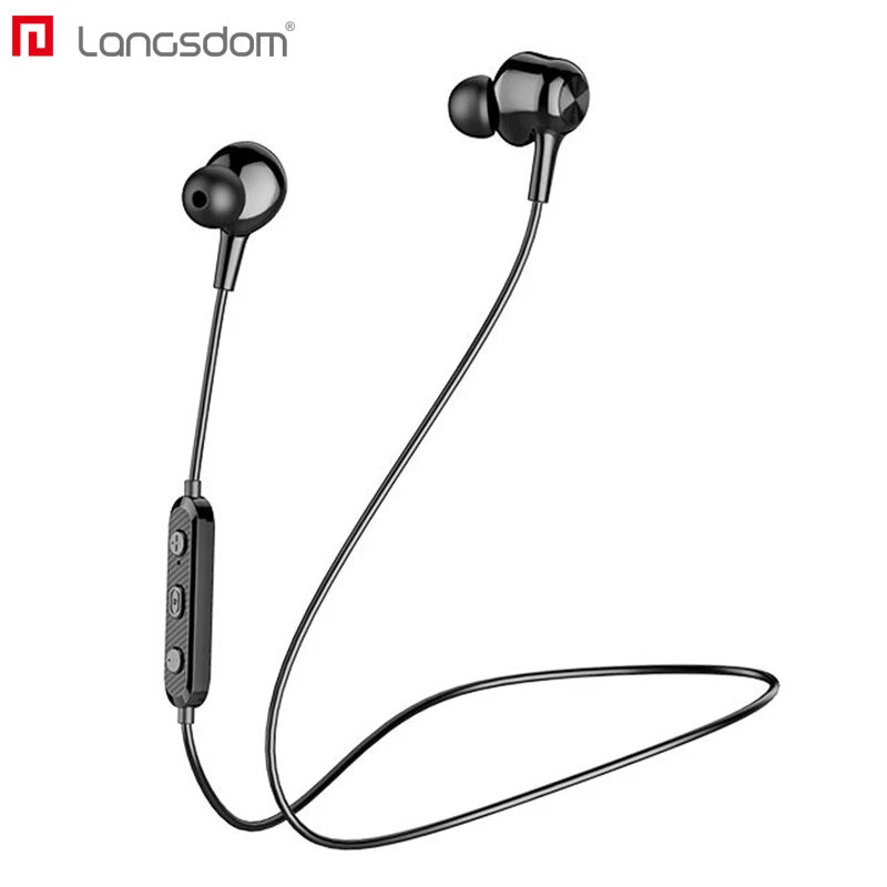 

Langsdom L17B Magnetic In-Ear Wireless Bluetooth V5.0 Earphones for smartphone headphone Magnet metal neck sport Earphone, Colors customized