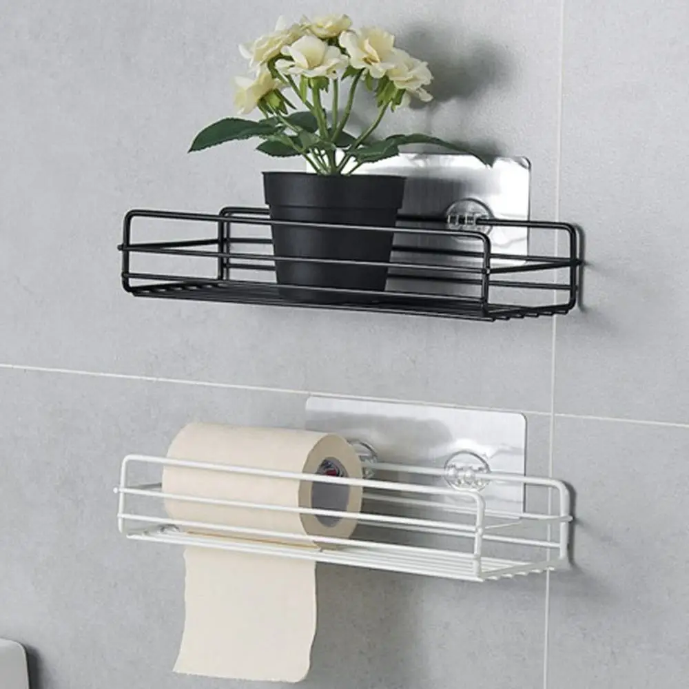 2025 WholeSale Iron Bathroom Shelves Wall-mounted Storage Rack Wall Shelf for Bathroom