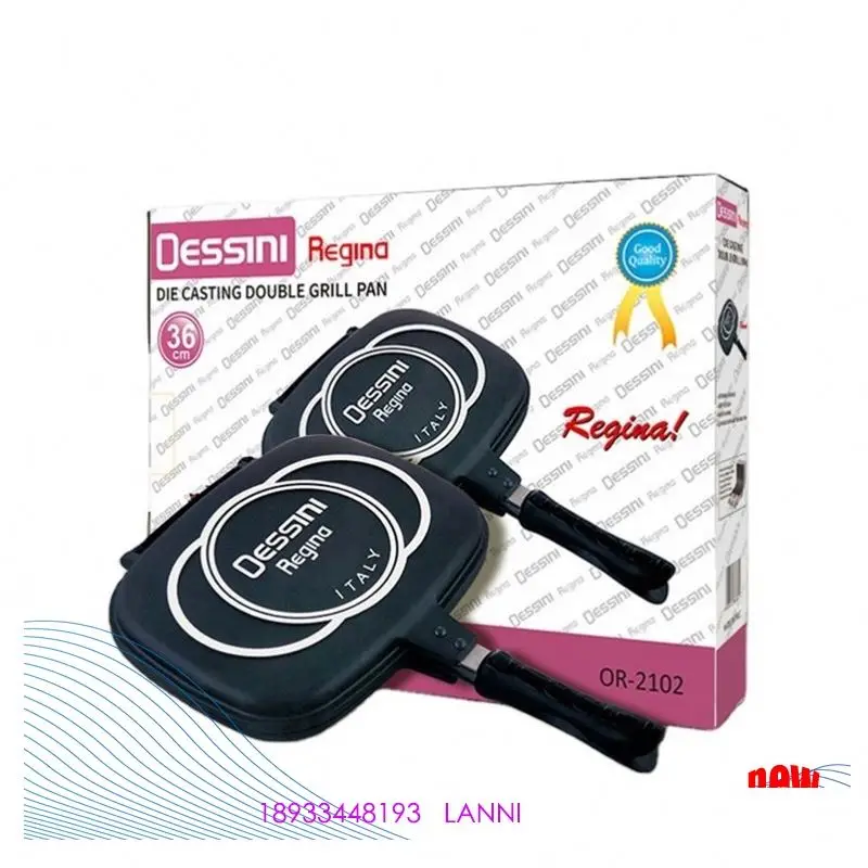 

Die Cast Pan Aluminum Cookware 34, 35, 36cm Beef Steak Grill Pan Black Dessini Double Sided Flat Non Stick Frying Pan For Home