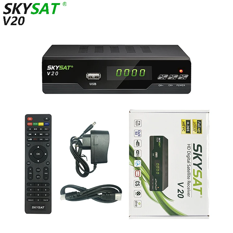 

SKYSAT V20 Full HD H.265 satellite receptor supports CCCam Newcamd M3U IPTV Xtream Set Top Box