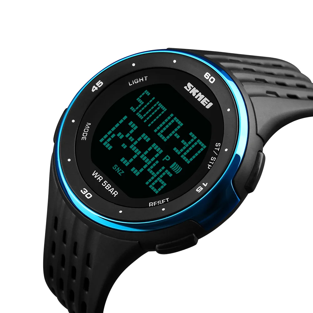 

SKMEI 1219 Men Digital Watch LED Display Waterproof Male Wristwatches Chronograph Calendar Alarm Sport Watches Relogio Masculino