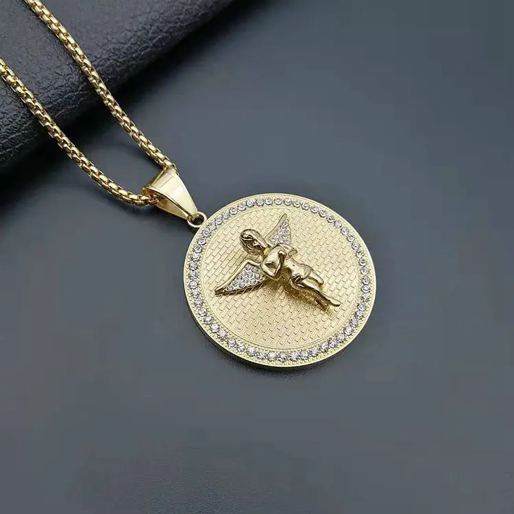 

HOT! jialin jewelry stainless steel hiphop pendants necklace