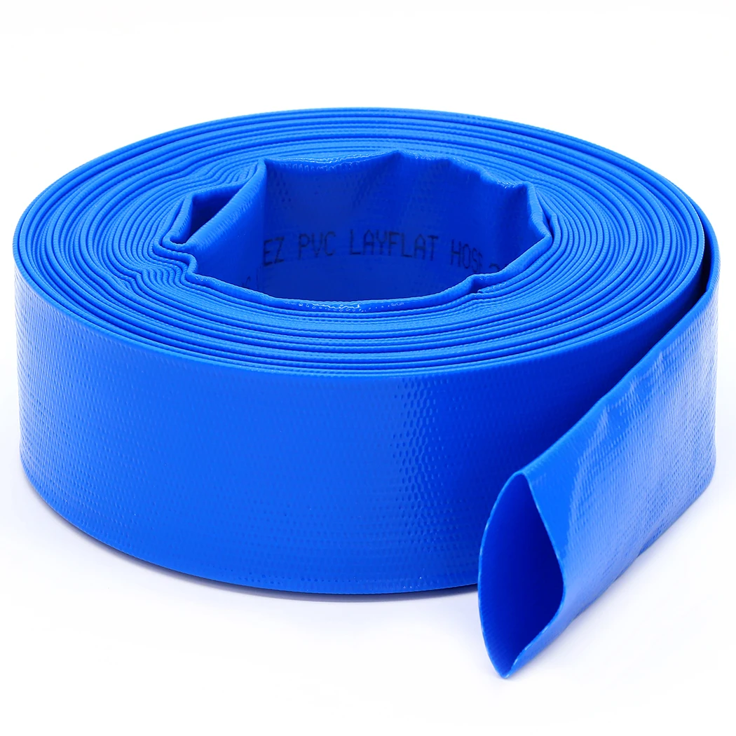 

2 Inch 50FT PVC Lay Flat Hose Pipe 6 Bar Flexible Layflat Water Irrigation Discharge Hose For Agriculture Farming