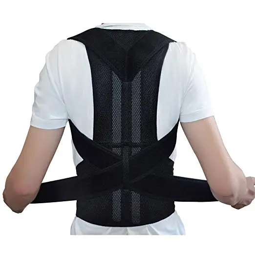 

Portable Hip Cushion Mesh Lumbar Posture Corrector Back Straightening Orthopedic Back Support Belt, Black