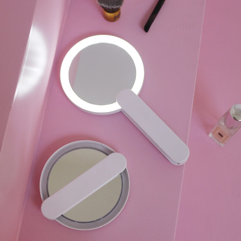 

HOT selling mini pocket travel compact cosmetic led makeup light mirror