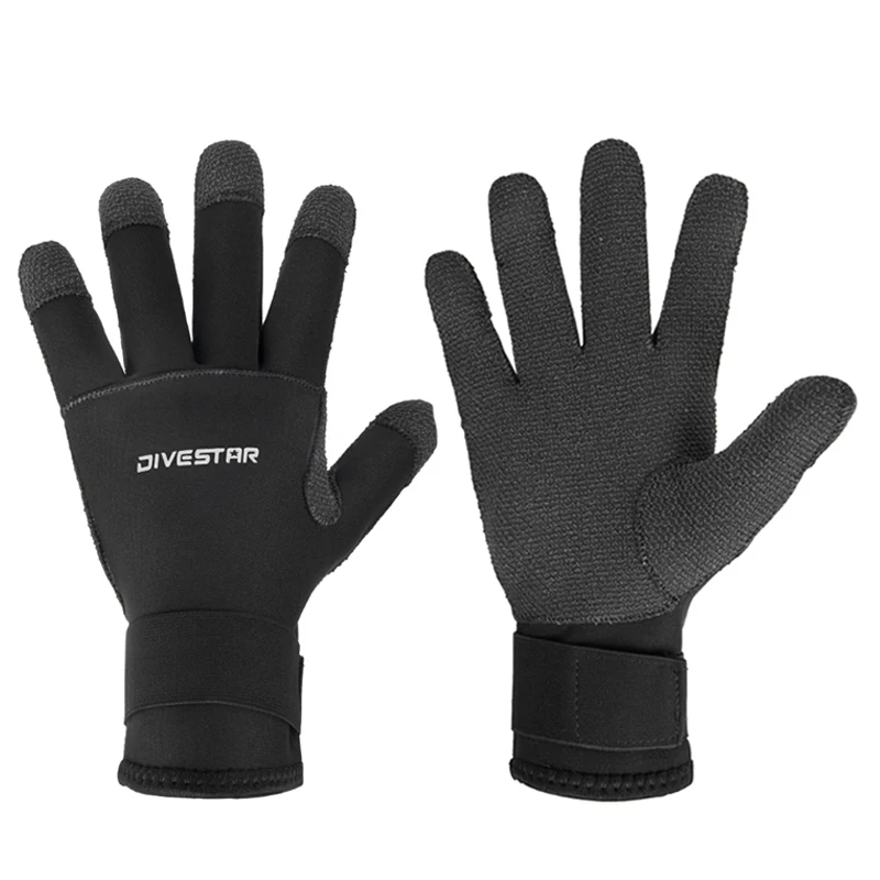 

Divestar Custom neoprene gloves, Durable 5mm anti-slip Neoprene kevlar diving gloves, Black