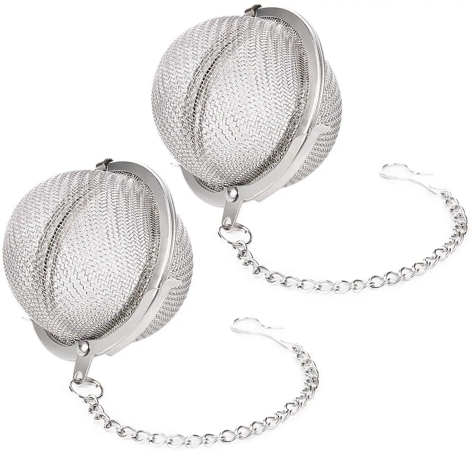 

304 Stainless steel Ball Shape Wire mesh tea strainer filter Soup seasoning spice diffuser Tea maker, Stainless steel color