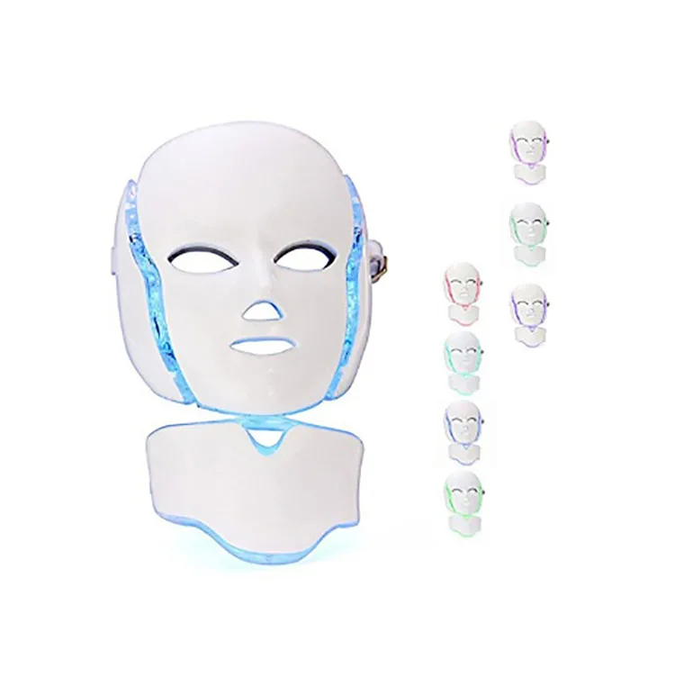 

Colorful Photon Light Facial Skin Beauty Therapy 7 Colors LED Face Mask home use