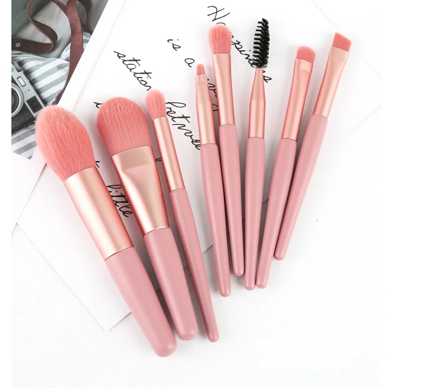 

2021 new arrival synthetic hair makeup brush private label cosmetic brush set 8pcs beauty brushes