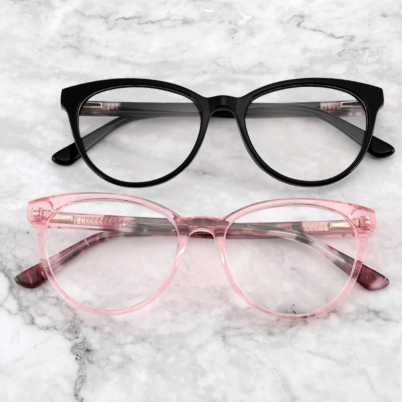 

YC Ready stock fashion laminated acetate eyewear handmade eyeglasses frames womens ladies eye glasses