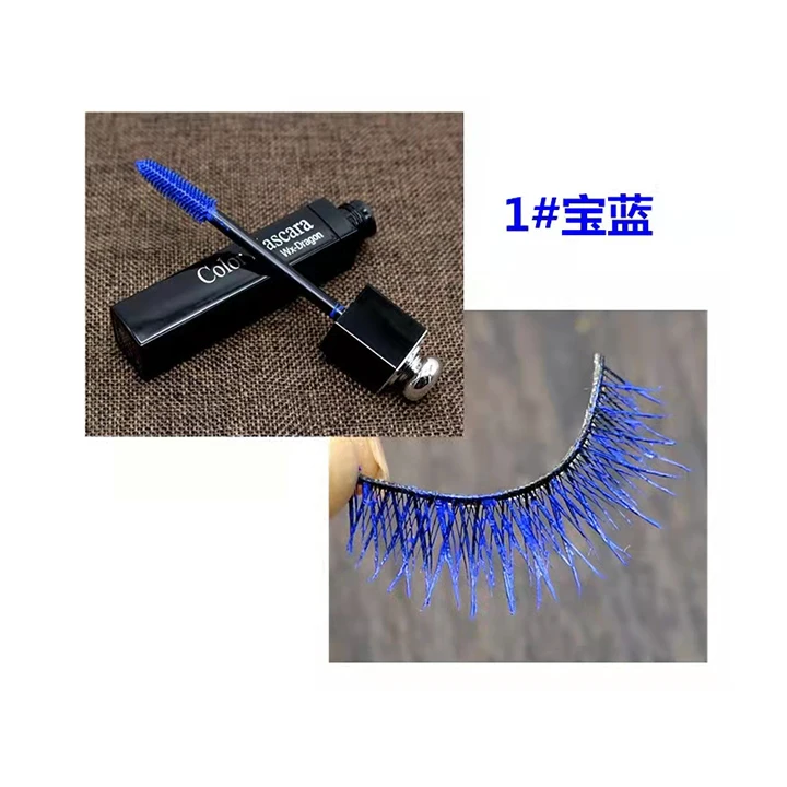 

New style white mascara can be dyed eyebrow red pink purple blue color mascara