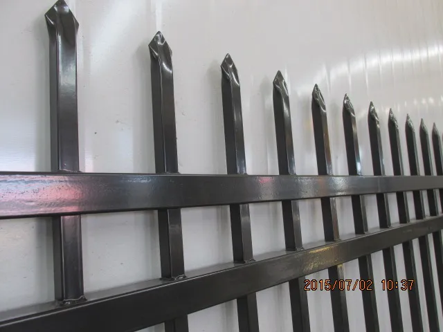 65mm tube black garrison garden fence panels
