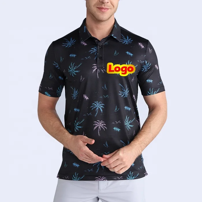 

Customized Men Logo Performance High End Quality Full Piece Sublimation Printing Golf Polo Shirt, Custom color