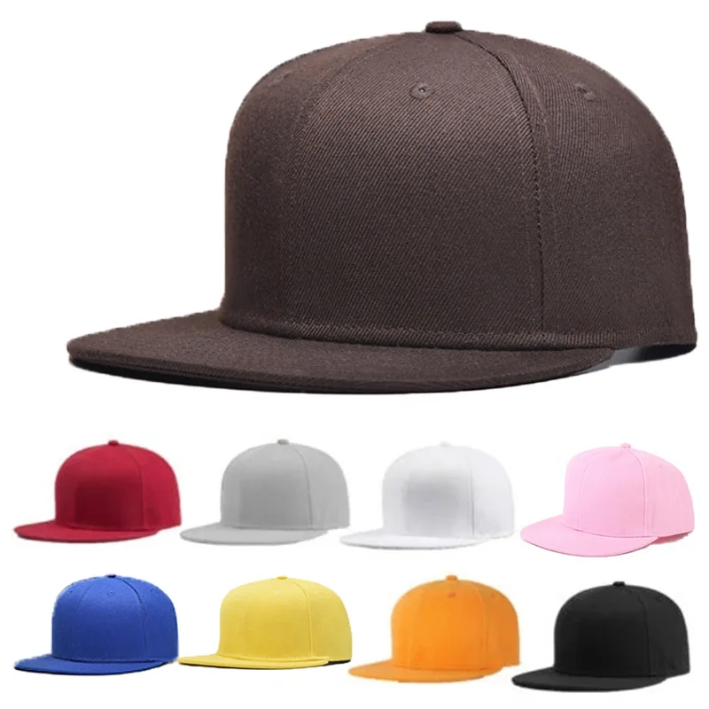 

HS0001 flat edge brim custom logo adjustable gorras fitted plain blank basketball hats in bulk 6 panel yupoong snapback hat cap