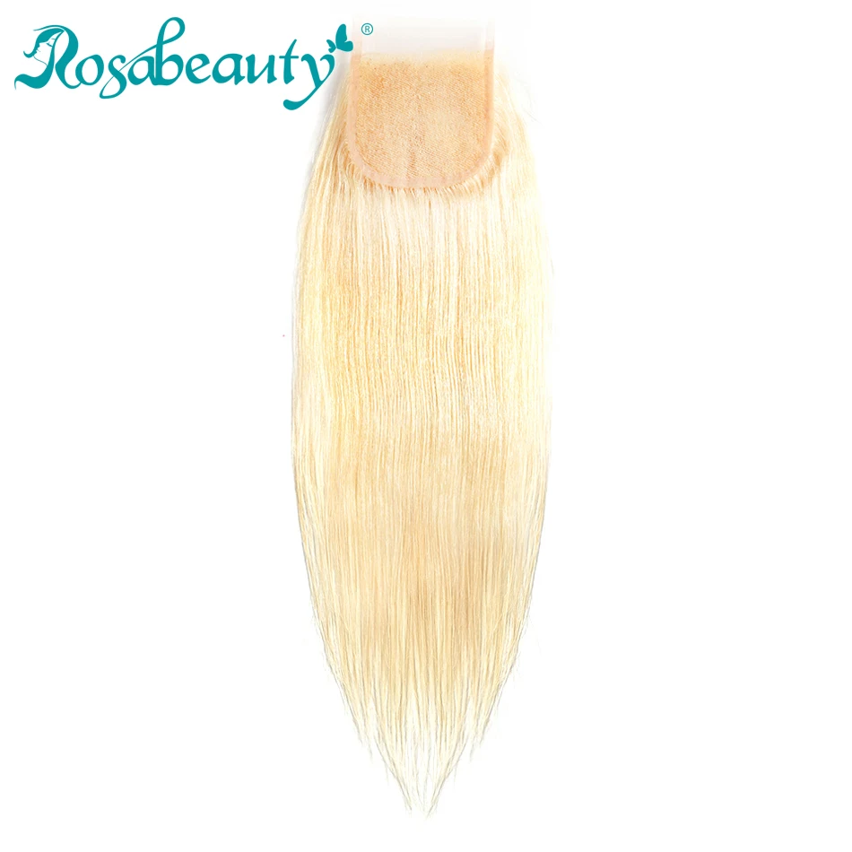 

Rosabeauty Middle Part Platinum Blonde Closure 613 Straight Hair Lace Closure Color Human Remy Hair Free Shipping Hair Trimmer